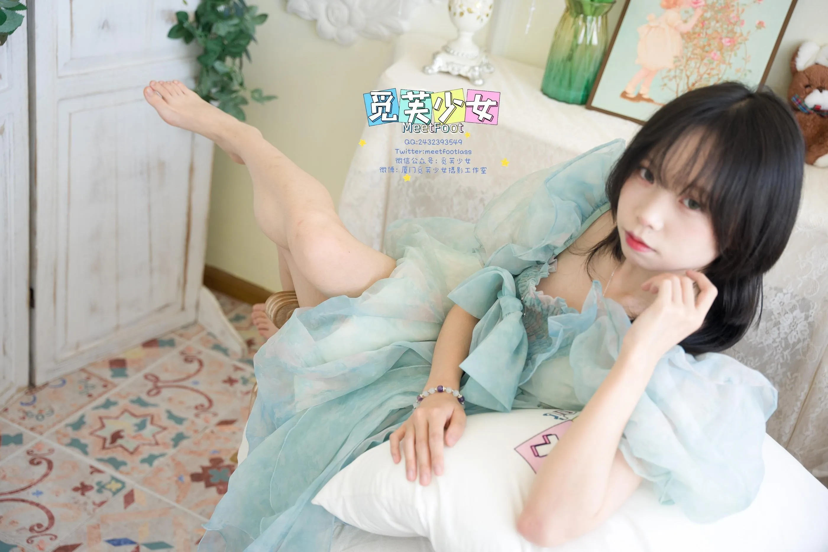觅芙少女 NO.033 小婉-一袭蓝色纱裙构筑今晚浪漫的梦境-PIC [249P]插图7